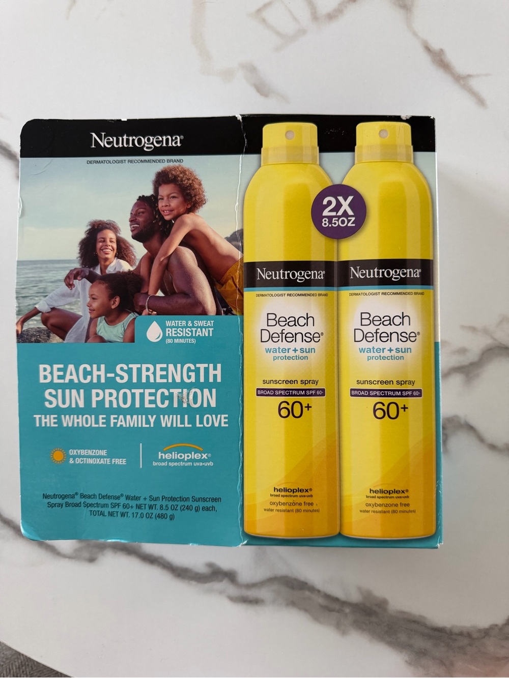 Neutrogena Beach Defense SPF 60+ Sunscreen Spray Twin Pack - Yellow